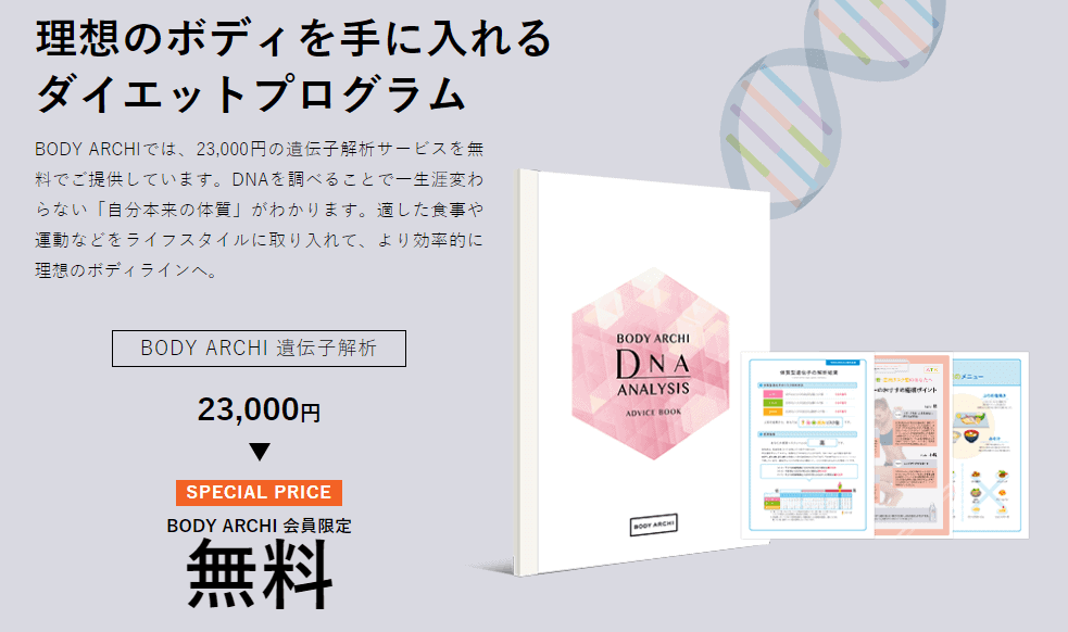 ボディーアーキダイエットプログラム無料