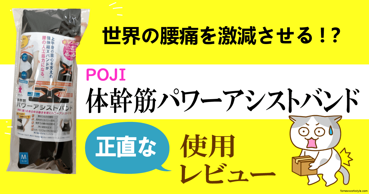 POJI体幹筋パワーアシストバンド6レビュー